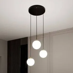 Glas Hängelampe Royal EMIBIG LIGHTING, dimmbar, schwarz, für Wohn- / Esszimmer, Modern, Pendelleuchte