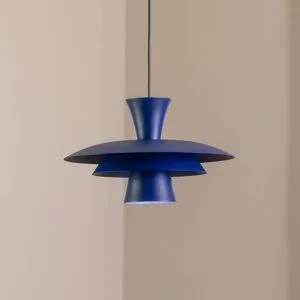 Hängelampe Plato Luminex, dimmbar, blau, für Wohn- / Esszimmer, Metall, Modern, Pendelleuchte