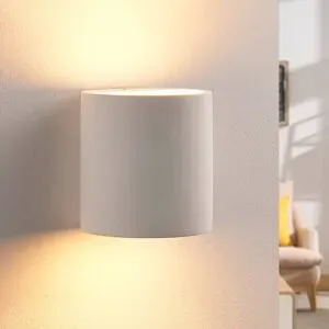 Wandlampe Krista Lindby, dimmbar, weiß / opal, für Wohn- / Esszimmer, Gips / Ton, Modern, Wandleuchte, Wandlampe Innen