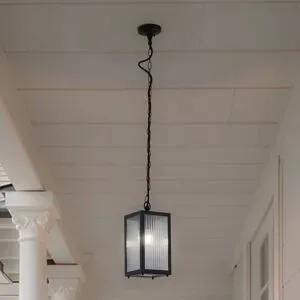Lindby Außenpendelleuchte Bolgar, schwarz, Metall, Glas Bolgar Lindby, dimmbar, schwarz, Metall, Modern