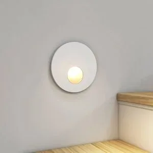 Arcchio LED-Einbaulampe Vexi, Ø 7,5 cm, weiß, Aluminium, CCT Vexi Arcchio, dimmbar, weiß / opal, für Wohn- / Esszimmer, Aluminium, Modern, Wandeinbaustrahler