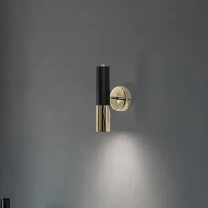 Wandlampe Orino Domiluce, dimmbar, messing / gold, für Wohn- / Esszimmer, Metall, Modern, Wandleuchte, Wandlampe Innen