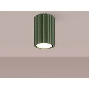 Deckenlampe ALORA SOLLUX LIGHTING, dimmbar, grün, für Wohn- / Esszimmer, Aluminium, Deckenlampe