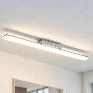 Deckenlampe Levke Lindby, dimmbar, chrom / silber, für Badezimmer, Kunststoff, Modern, Deckenlampe
