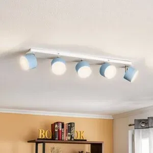 Deckenstrahler Cloudy fünfflammig blau Eko-Light, dimmbar, blau, für Wohn- / Esszimmer, Metall, Junges Wohnen, Strahler