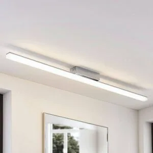Deckenlampe Levke Lindby, dimmbar, weiß / opal, für Badezimmer, Kunststoff, Modern, Deckenlampe