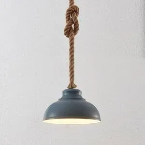 Hängelampe Chaby Lindby, dimmbar, alu / grau / zink, für Wohn- / Esszimmer, Metall, Vintage, Pendelleuchte
