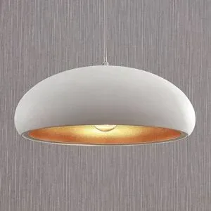 Hängelampe Gerwina Lindby, dimmbar, weiß / opal, für Wohn- / Esszimmer, Metall, Modern, Pendelleuchte