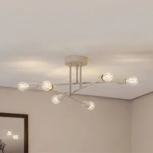 Deckenlampe Flower 177 Opviq, dimmbar, creme / amber, für Wohn- / Esszimmer, Metall, Modern, Deckenlampe