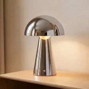 LED Tischlampe Nevijo Lindby, dimmbar, chrom / silber, für Wohn- / Esszimmer, Metall, Modern, LED Tischlampe