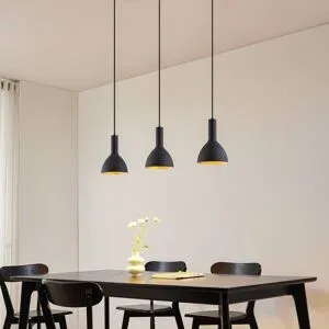 Hängelampe Cosmina Arcchio, dimmbar, schwarz, für Küche, Metall, Modern, Pendelleuchte
