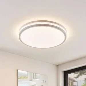 LED Deckenlampe Arnim Lindby, dimmbar, weiß / opal, für Badezimmer, Kunststoff, Modern, LED Deckenleuchte