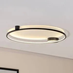 LED Deckenlampe Saturno Milagro Lighting, schwarz, für Wohn- / Esszimmer, Aluminium, Modern, LED Deckenleuchte