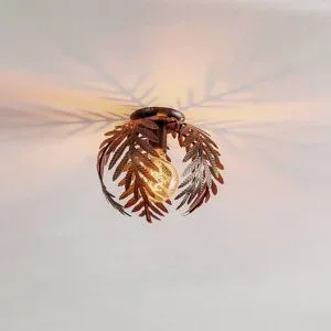 Deckenlampe Felce ONLI, dimmbar, bronze / altmessing, für Wohn- / Esszimmer, Metall, Deckenlampe