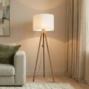Stehlampe Grand TK Lighting, Holz dunkel, für Wohn- / Esszimmer, Holz, Modern, Stehlampe