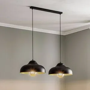 Hängelampe Basca Luminex, dimmbar, schwarz, für Wohn- / Esszimmer, Metall, Pendelleuchte