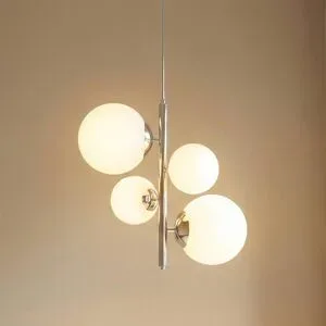 Hängelampe Dione ALDEX, dimmbar, chrom / silber, für Wohn- / Esszimmer, Glas, Modern, Pendelleuchte