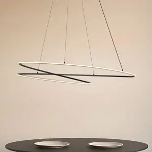 Hängelampe Gavril Lucande, dimmbar, schwarz, für Wohn- / Esszimmer, Metall, Modern