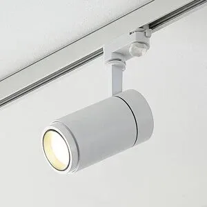 Arcchio Nanna LED-Schienenstrahler, weiß, 3000K, 21W, weiß / opal, für Arbeitszimmer / Büro, Aluminium, Stromschienenstrahler