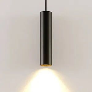 Hängelampe Ejona Arcchio, dimmbar, schwarz, für Flurbereich, Aluminium, Modern, Pendelleuchte