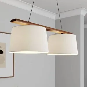 Holz Hängelampe Sweden Lamkur, dimmbar, Holz dunkel, für Wohn- / Esszimmer, Holz, Pendelleuchte