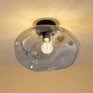 Deckenlampe Lelia Lindby, dimmbar, alu / grau / zink, für Wohn- / Esszimmer, Metall, Design, Deckenlampe