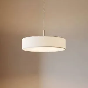 Hängelampe Sebatin Lindby, dimmbar, weiß / opal, für Wohn- / Esszimmer, Textil / Stoff / Seide, Modern, Pendelleuchte