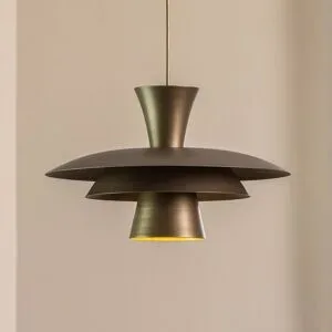 Hängelampe Plato Luminex, dimmbar, alu / grau / zink, für Wohn- / Esszimmer, Metall, Modern, Pendelleuchte