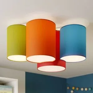 Deckenlampe Mona TK Lighting, dimmbar, Multicolour, für Schlafzimmer, Textil / Stoff / Seide, Modern, Deckenlampe