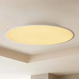 LED Deckenlampe Narima Lindby, dimmbar, alu / grau / zink, für Küche, Kunststoff, Modern, LED Deckenleuchte