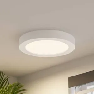 LED Deckenlampe Edwina PRIOS, dimmbar, weiß / opal, für Badezimmer, Aluminium, Modern, LED Deckenleuchte