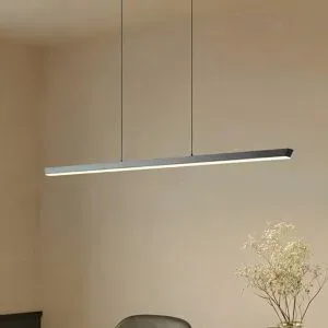 Hängelampe Solvar Lucande, dimmbar, schwarz, für Wohn- / Esszimmer, Metall, Modern