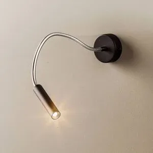 Wandlampe Flexa SOLLUX LIGHTING, schwarz, für Schlafzimmer, Metall, Modern, Wandleuchte, Wandlampe Innen