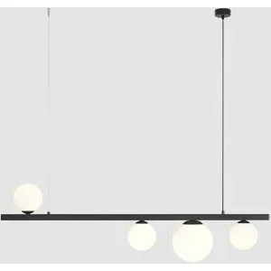 Hängelampe Garda 4 ALDEX, dimmbar, schwarz, für Wohn- / Esszimmer, Metall, Modern, Pendelleuchte