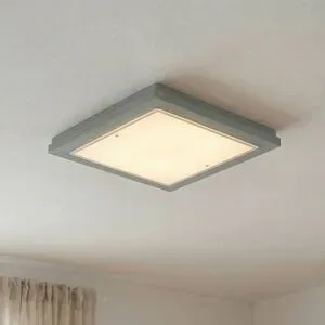 Deckenlampe Tally Argon, grün, für Flurbereich, Holz, Deckenlampe