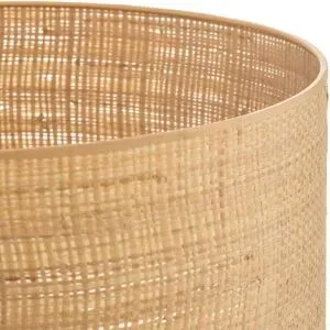 Lampenschirm Abba E27 Ø40/Höhe 20cm, Rattan HELAM, Holz hell, Holz