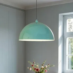 Hängelampe Kure Opviq, dimmbar, blau, für Küche, Metall, Modern, Pendelleuchte