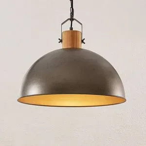 Hängelampe Holgar Lindby, dimmbar, grün, für Wohn- / Esszimmer, Metall, Industrielles Design, Pendelleuchte