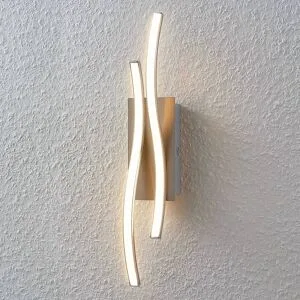 Wandlampe Safia Lindby, alu / grau / zink, für Wohn- / Esszimmer, Aluminium, Modern, LED Wandleuchte, Wandlampe Innen