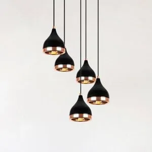 Hängelampe Yildo 7005 Opviq, dimmbar, schwarz, für Wohn- / Esszimmer, Metall, Modern, Pendelleuchte