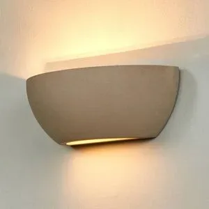 Wandfluter Renata Lindby, dimmbar, alu / grau / zink, für Flurbereich, Beton, Modern, Wandleuchte, Wandlampe Innen