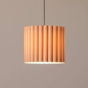 Hängelampe Aria Duolla, dimmbar, braun / rost, für Wohn- / Esszimmer, Textil / Stoff / Seide, Pendelleuchte
