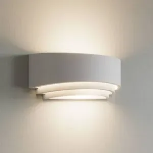 Wandlampe Lucien Lindby, dimmbar, weiß / opal, für Schlafzimmer, Gips / Ton, Modern, Wandleuchte, Wandlampe Innen