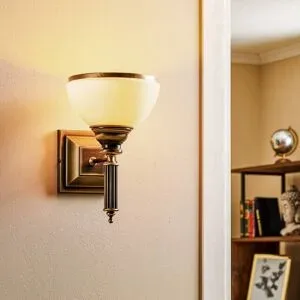 Wandlampe Petro Jupiter, dimmbar, bronze / altmessing, für Wohn- / Esszimmer, Metall, Antik, Wandleuchte, Wandlampe Innen