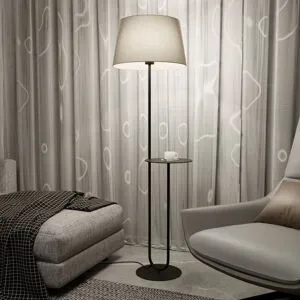 Stehlampe Hotel EMIBIG LIGHTING, schwarz, für Wohn- / Esszimmer, Metall, Modern, Stehlampe