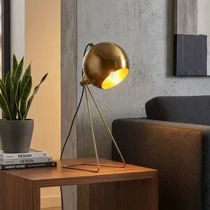 Tischlampe Mixed Opviq, messing / gold, für Wohn- / Esszimmer, Metall, Tischlampe