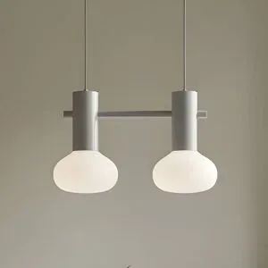 Glas Hängelampe Flo ALDEX, dimmbar, alu / grau / zink, für Wohn- / Esszimmer, Metall, Design, Pendelleuchte