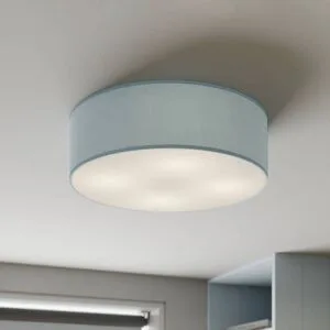 Deckenlampe Rondo TK Lighting, dimmbar, blau, für Schlafzimmer, Textil / Stoff / Seide, Modern, Deckenlampe