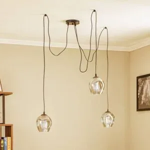 Glas Hängelampe Starla EMIBIG LIGHTING, dimmbar, schwarz, für Wohn- / Esszimmer, Glas, Modern, Pendelleuchte