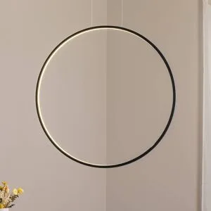 Hängelampe Saturno Milagro Lighting, schwarz, für Wohn- / Esszimmer, Aluminium, Modern